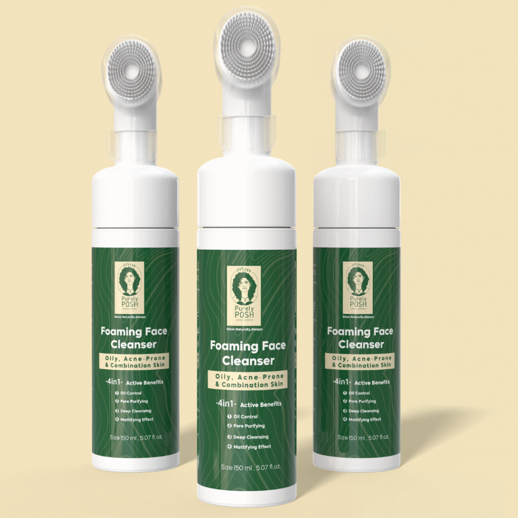 Foaming face cleansers